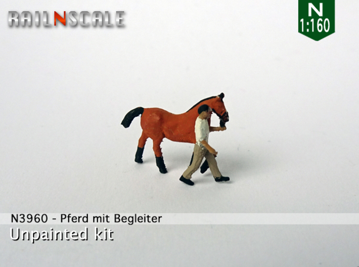 Pferd mit Begleiter (N 1:160) 3d printed