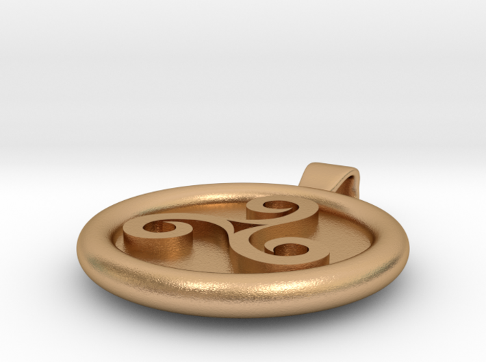 Triskell Round Pendant 3d printed