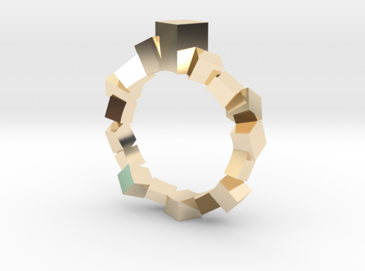María Geometric Ring 3d printed