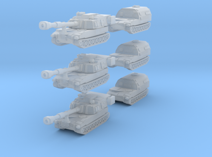 Paladin SP Howitzer and CAT Convoy 3d printed Paladin SP Howitzer and CAT Convoy