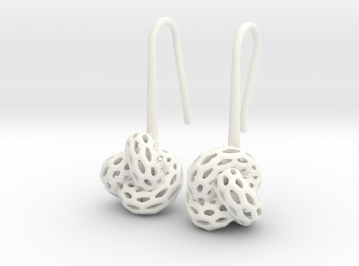 D-Strutura Soft. Smooth Rounded Earrings. 3d printed