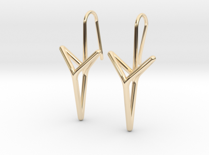 YOUNIVERSAL Straight. Elegant Earrings. 3d printed