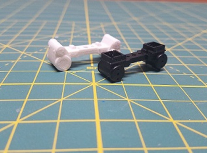 HO scale 4-6-0 piston cylinders replacement parts  3d printed Side-by-side comparison 