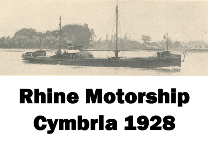 Rhine River Motorship Cimbria/Normannia 1928 3d printed