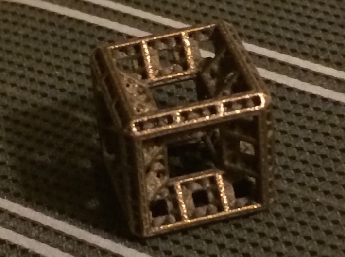 Fractal Hypercube Pendant 3d printed