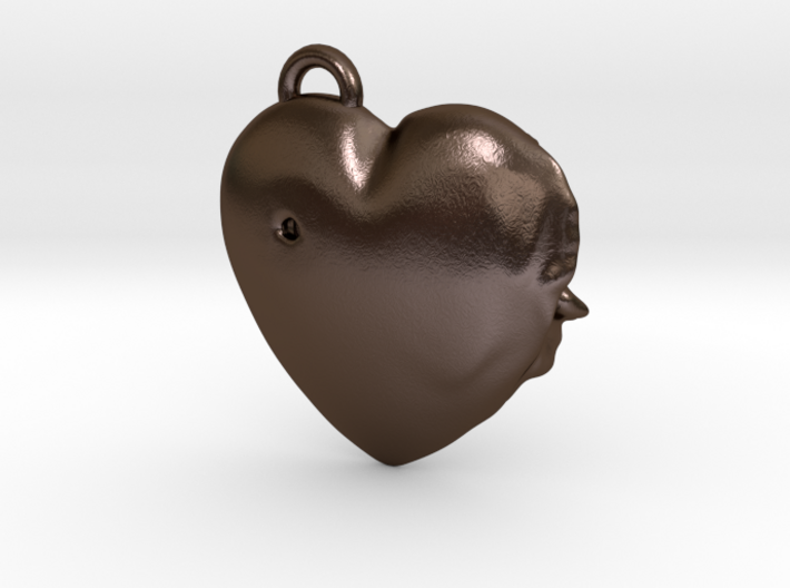 Exit Wound Heart Pendant 3d printed 