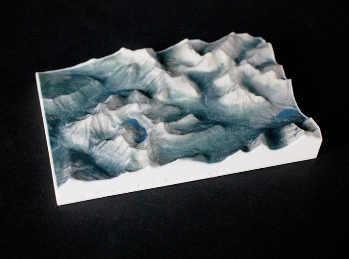 Glacier NP, Montana, USA, 1:150000 Explorer 3d printed 