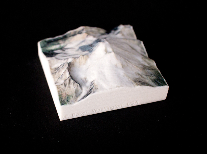 Mt. Baker, Washington, USA, 1:100000 Explorer 3d printed