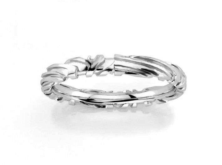 Wedding Ring Zebra 3 mm 3d printed animal skin ring