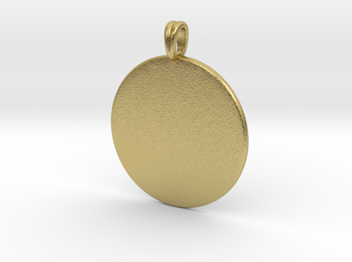 Initial charm jewelry pendant 3d printed
