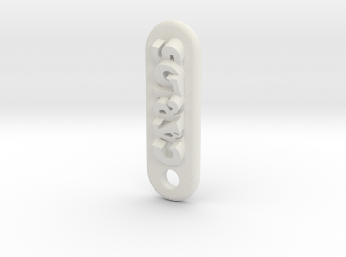 CARLOS Personalized keychain embossed letters 3d printed