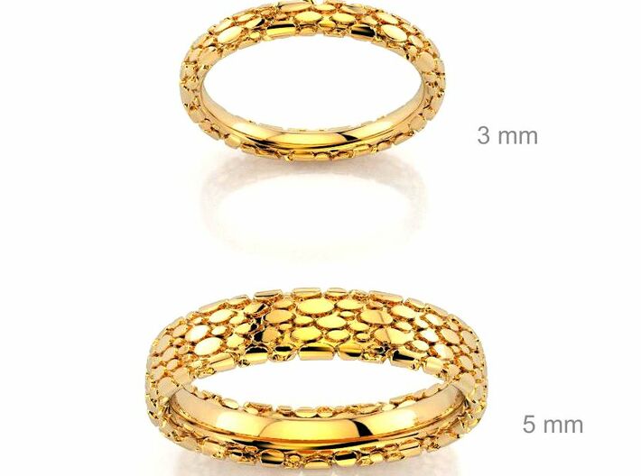 Wedding Ring Snake 3 mm 3d printed anillo serpiente