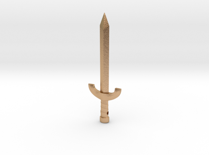 Red Sword Pendant (Flat hilt) 3d printed