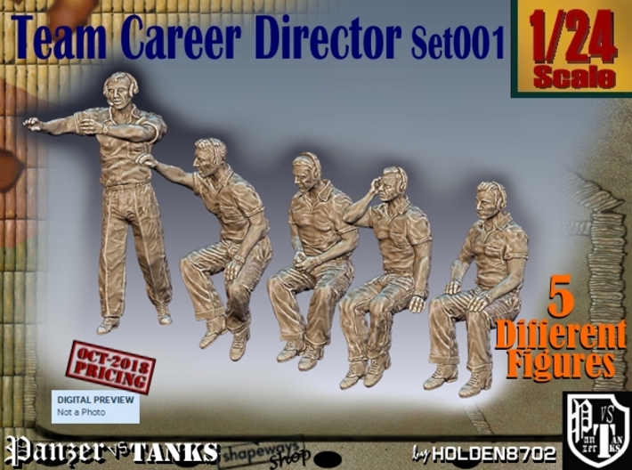 1/24 team career director Set001 3d printed