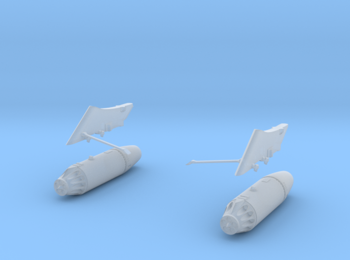 Mars 2 Rocket Pods and Pylons for LIM-6/Mig 17 3d printed 1/72 Mars-2 Rocket Pods and Pylons