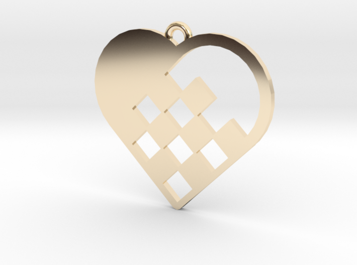 Swedish Heart Necklace 3d printed