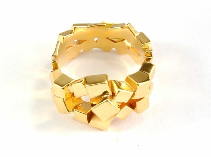 Prism Double Ring (from $15) 3d printed 