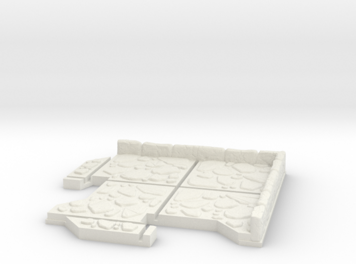 Small Corner Dungeon Tile 3d printed