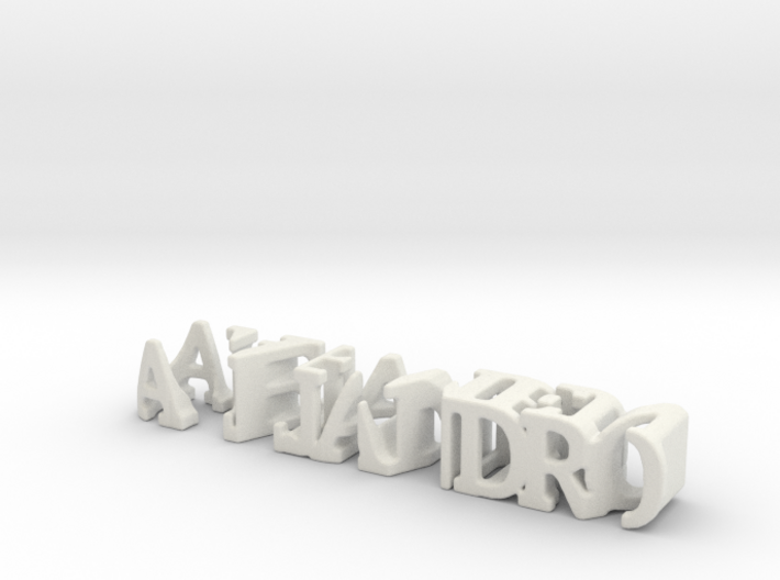 3dWordFlip: alejandro/carmen 3d printed