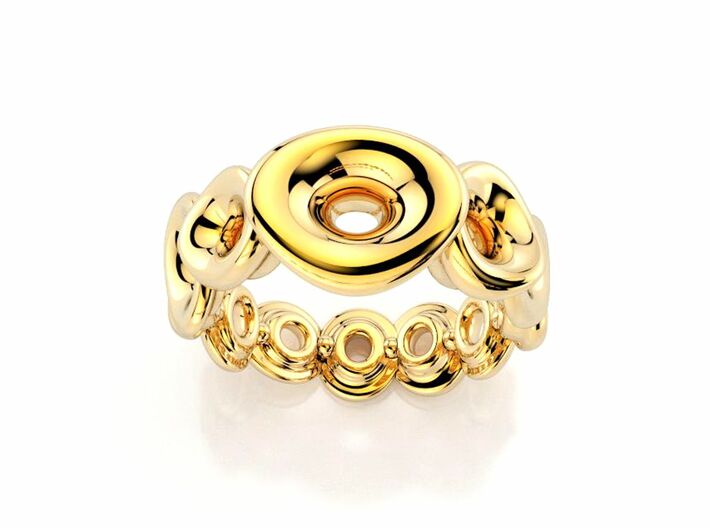 Avatar Ring 3d printed Octopus Golden Ring