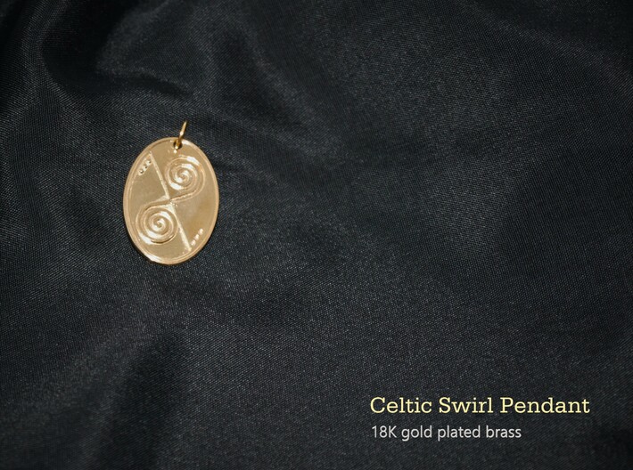 Celtic Swirl Pendant (reinforced) 3d printed