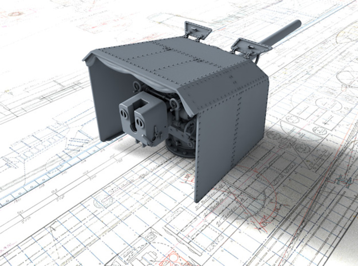 1/192 DKM 12.7 cm/45 (5") SK C/34 Guns x4 3d printed 3D render showing product detail