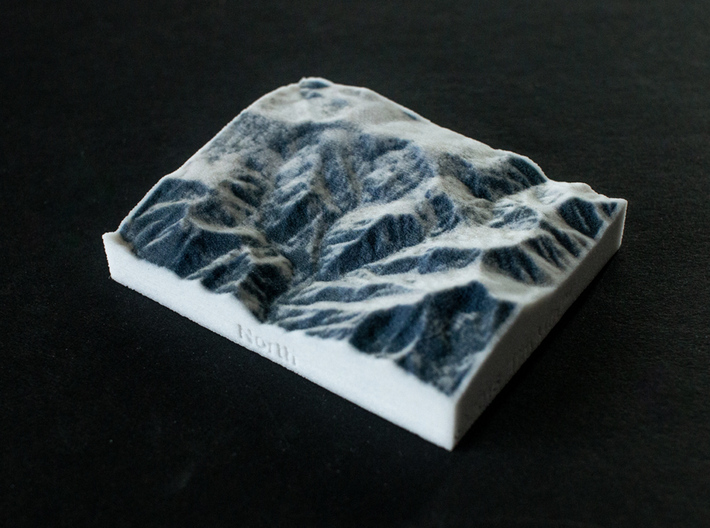 Powder Mountain, Utah, USA, 1:100000 3d printed