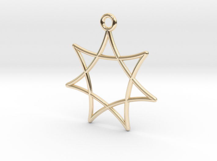 Spirograph Star Pendant, 7 Points 3d printed