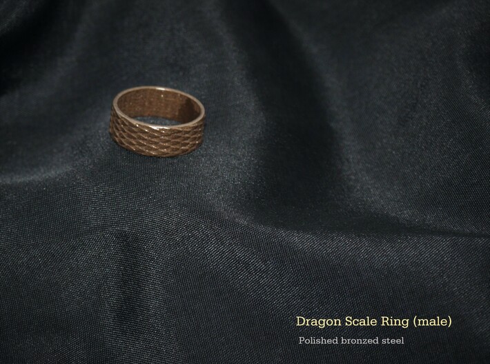 Dragonscale Ring (Men) 3d printed 