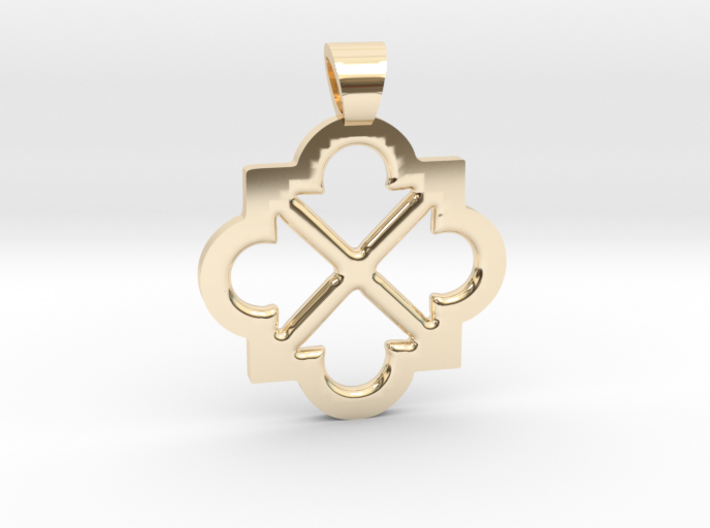 Eight arrows [pendant] 3d printed