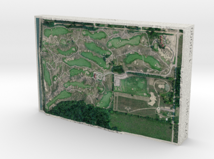 Arcadia Bluffs Golf Course, Michigan, 1:20000 3d printed 