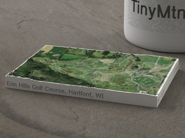 Erin Hills Golf Course, Wisconsin, 1:20000 3d printed