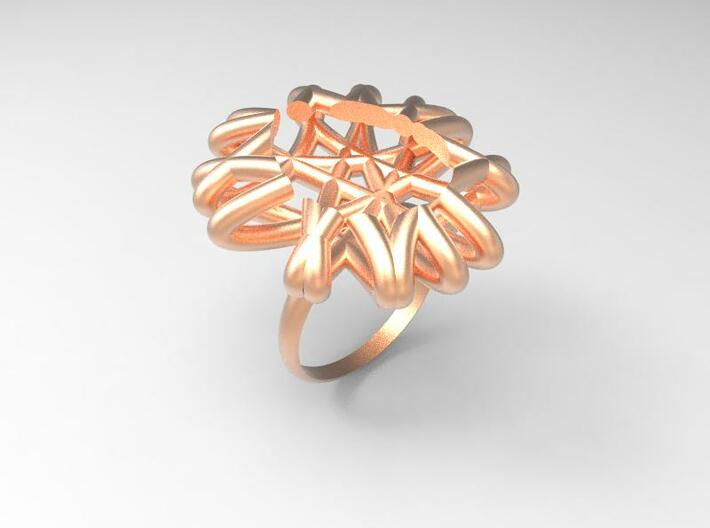 Ring with Swarovski crystal 3d printed 