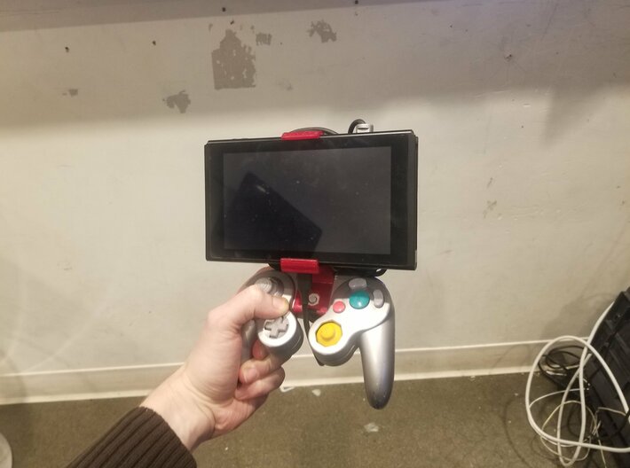Nintendo Switch - GameCube Controller Mount 3d printed 