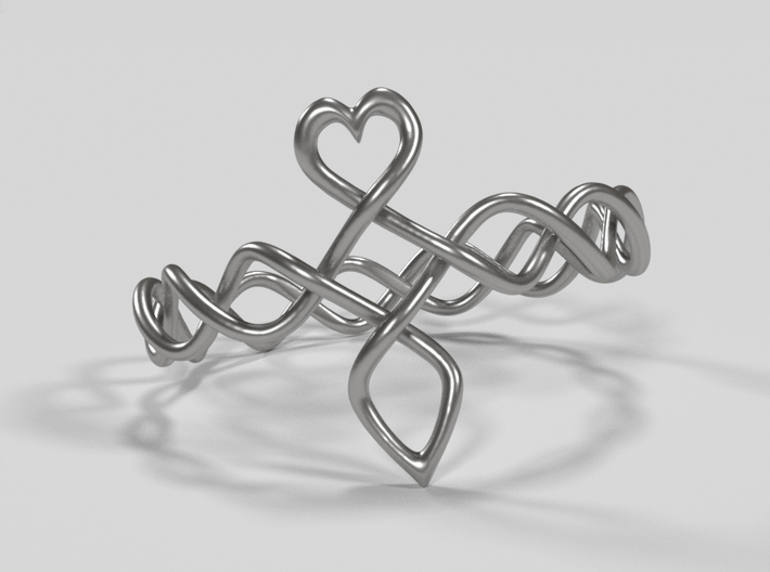 Celtic Love Ring 3d printed Front view