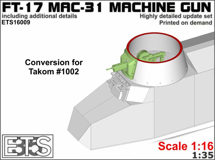 ETS16009 - FT-31 Conversion - for Takom 3d printed