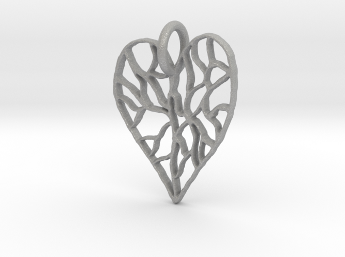 Cracked Heart Pendant 3d printed