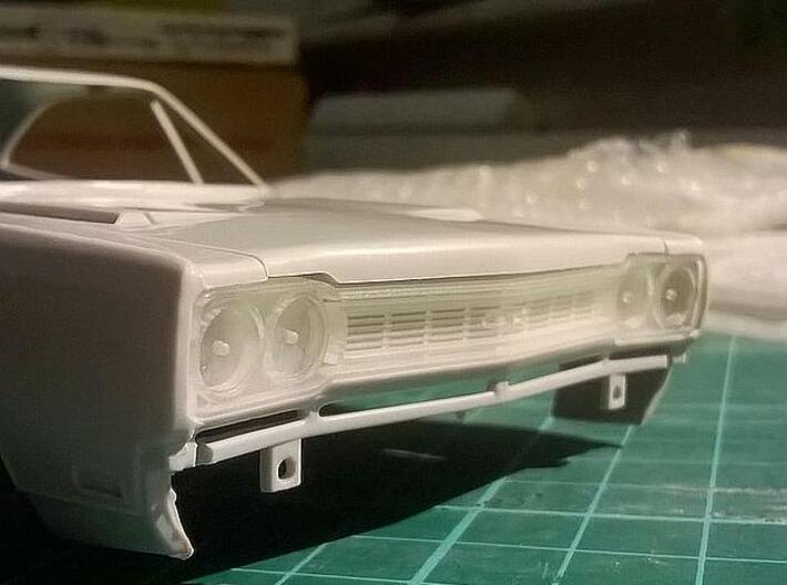 1/25 1968 Plymouth Satellite Grill 3d printed printed sample shows GTX version