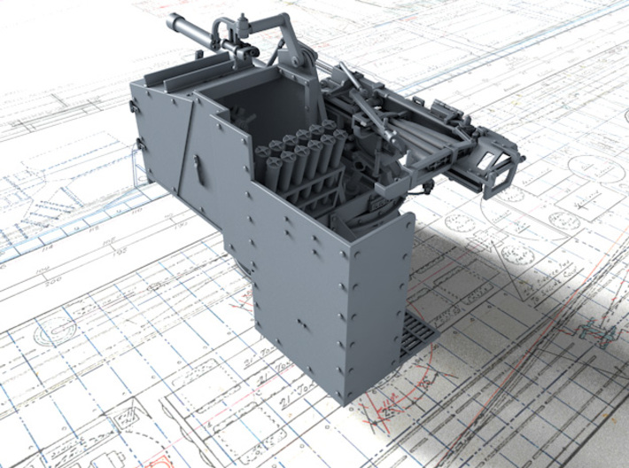 1/128 6-pdr (57mm)/7cwt QF MKIIA (MTB) x2 3d printed 3D render showing product detail