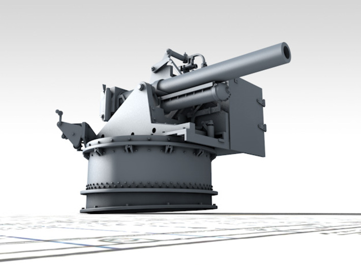 1/48 4.5"/19 (11.4 cm) 8cwt QF MKI Fore (MTB) 3d printed 3D render showing product detail