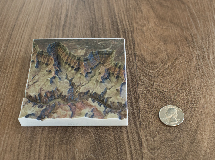 South Rim Grand Canyon, Arizona, 1:100000 Explorer 3d printed 