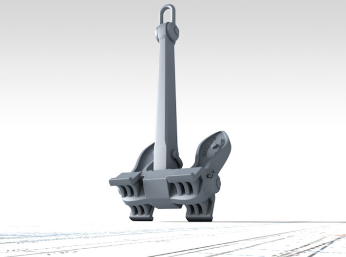 Royal Navy Byers Stockless Anchor (Custom Size) 3d printed 3d render showing product detail