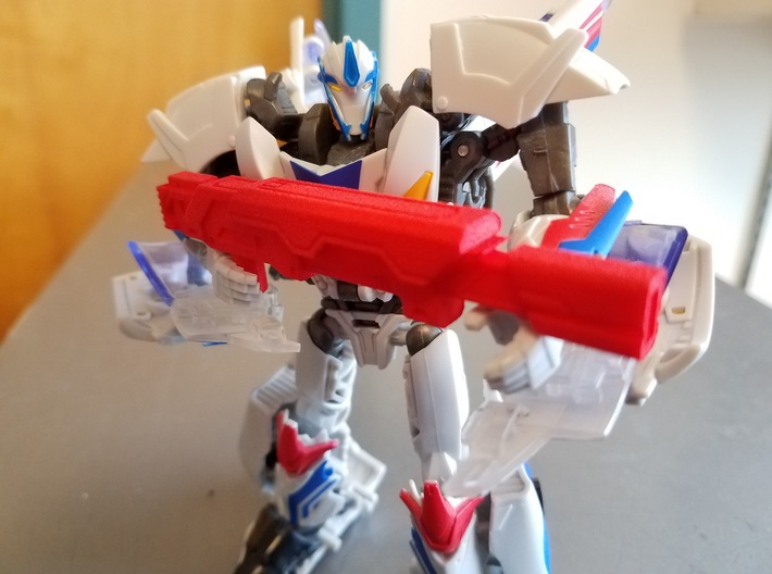 5mm Earth Wars Rifle 3d printed SECRET SPECIAL FEATURE: Also compatible with toys not named Smokescreen!