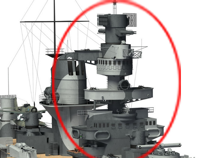 1/600 DKM Admiral Scheer Tower 3d printed 
