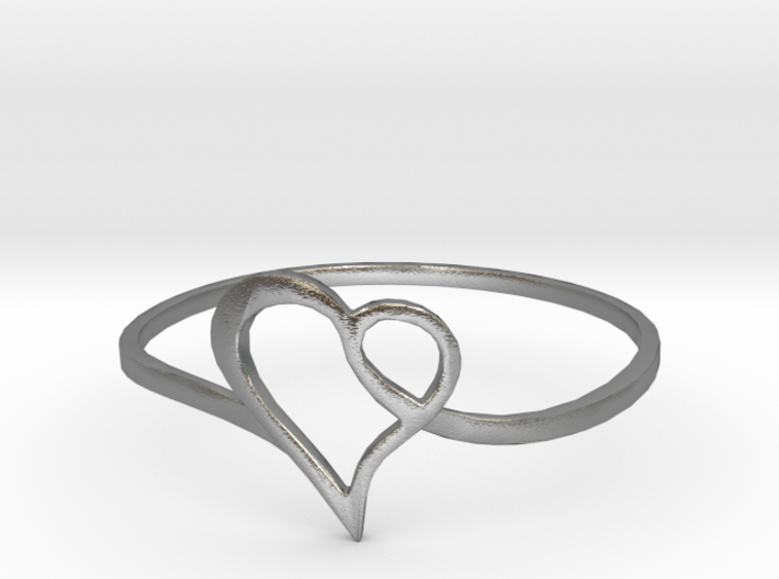 Minimalist Heart Ring 3d printed