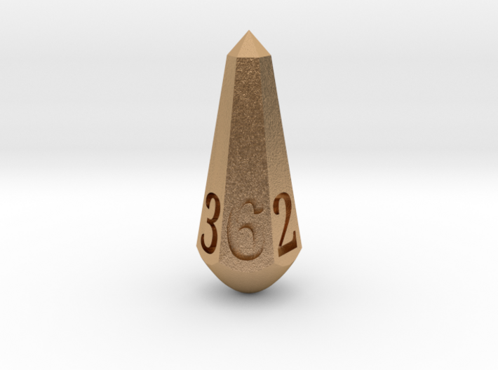 Obelisk dice numbered (d4 or d6) 3d printed
