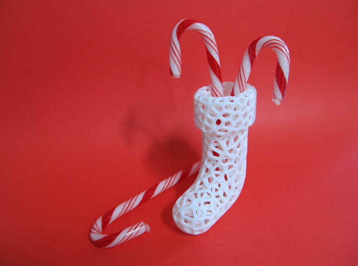Voronoi Christmas Stocking 3d printed 