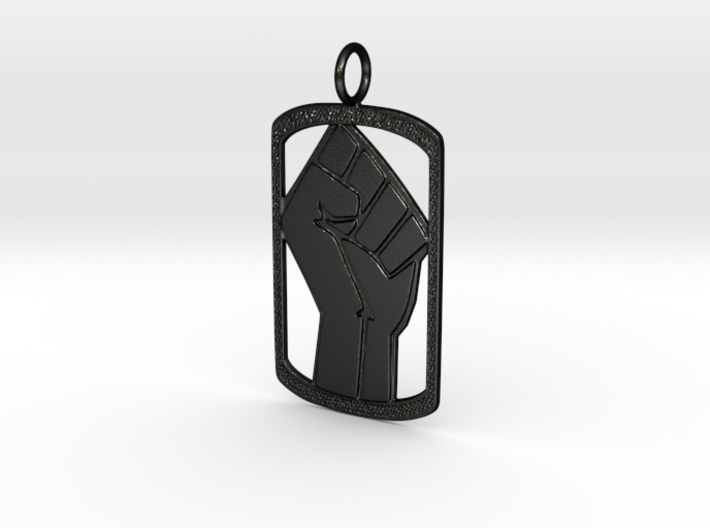 Power Dog Tag (Left Hand) 3d printed