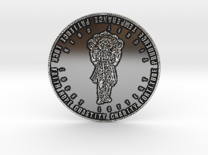 Coin of 9 Virtues Lord Vishnu 3d printed