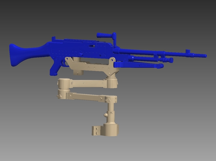 M240 articulated arm 1/12 3d printed